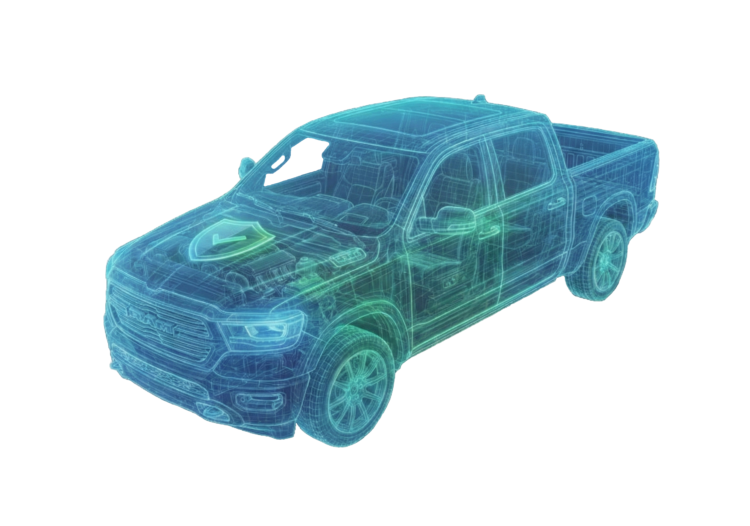 2021 Chevrolet Silverado wireframe illustration